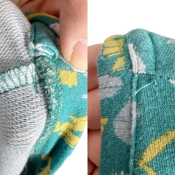 LOGO Lounge Green Abstract Print 3/4 Sleeve Swing Blouse - Picture 11 of 12